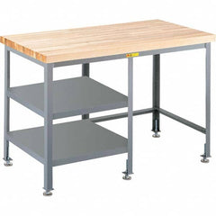 Little Giant - Stationary Work Benches, Tables Type: Work Bench Top Material: Butcher Block Maple - Americas Industrial Supply