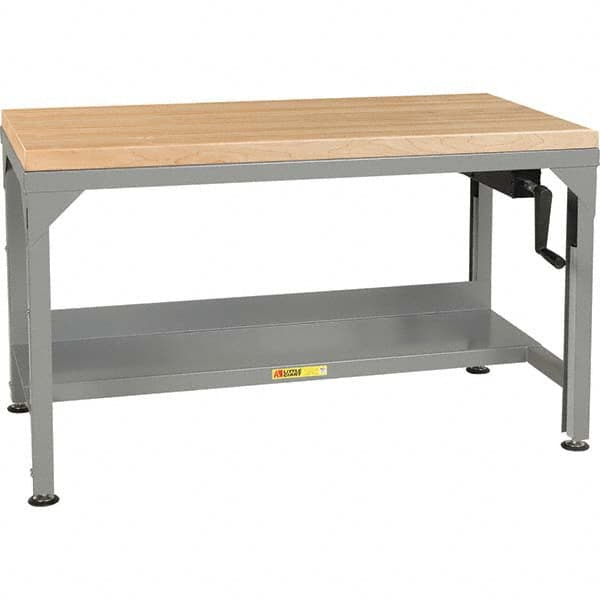 Little Giant - Stationary Work Benches, Tables Type: Work Bench Top Material: Butcher Block Maple - Americas Industrial Supply