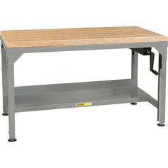Little Giant - Stationary Work Benches, Tables Type: Work Bench Top Material: Butcher Block Maple - Americas Industrial Supply