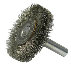 1-1/2″ Stem-Mounted Crimped Wire Radial Wheel, .0118″ Steel Fill, 1/4″ Stem - Americas Industrial Supply