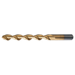 #8 RHS / RHC HSS 118 Degree Notched Point Parabolic HSS Jobber Drill - TiN - Exact Industrial Supply