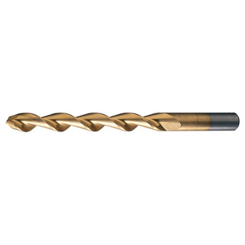3/16 RHS / RHC HSS 118 Degree Notched Point Parabolic HSS Jobber Drill - TiN - Exact Industrial Supply