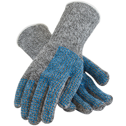 ‎18-SD385L Gloves Made w/Dyneema - Steel Blend with Dyneema Hvy Wgt - 2 Side Special Dot Pattern - Exact Industrial Supply