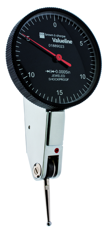 1.54" Face Diameter .0005" Graduation Black Face Dial Test Indicator Model No. 01889023 - Americas Industrial Supply