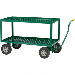 Little Giant - 1,200 Lb Capacity Steel Wagon Truck - Steel Deck, 24" OAW, 36" Platform Length, Solid Rubber Casters - Americas Industrial Supply