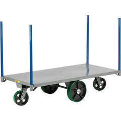 Little Giant - 4,000 Lb Capacity Steel Pipe Stake Truck - Steel Deck, 30" OAW, 72" Platform Length, Polyurethane Casters - Americas Industrial Supply