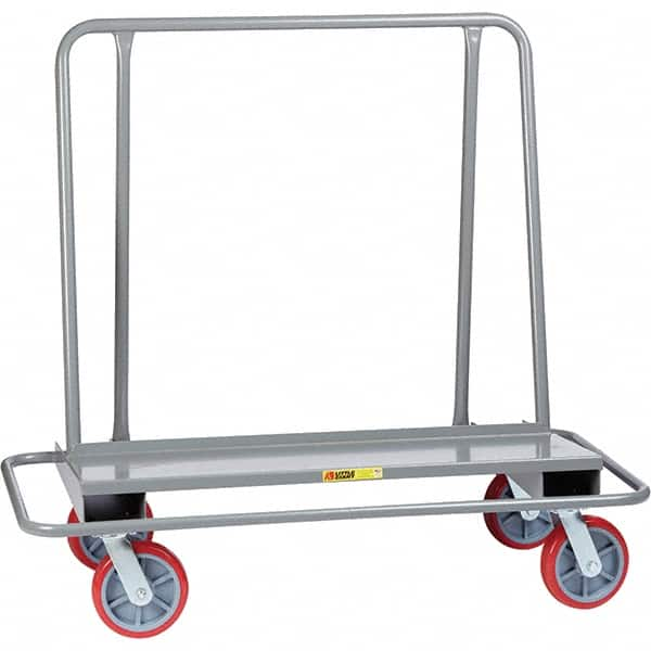 Little Giant - 2,000 Lb Capacity Steel Drywall Cart - Steel Deck, 26" OAW, 54" Platform Length, Polyurethane Casters - Americas Industrial Supply