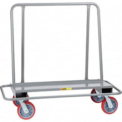 Little Giant - 2,000 Lb Capacity Steel Drywall Cart - Steel Deck, 26" OAW, 54" Platform Length, Polyurethane Casters - Americas Industrial Supply