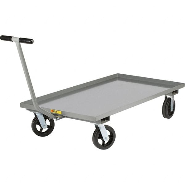 Little Giant - 2,000 Lb Capacity, 36" Wide x 72" Long x 9" High Cart - Steel, 2 Rigid/2 Swivel Casters - Americas Industrial Supply