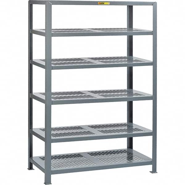 Little Giant - 6 Shelf Steel Shelving - 18" Wide x 72" High x 32" Deep, Gray - Americas Industrial Supply