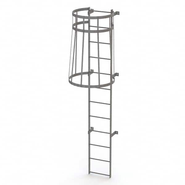 TRI-ARC - Rolling & Wall Mounted Ladders & Platforms Type: Fixed Ladder Style: Safety Cage - Americas Industrial Supply