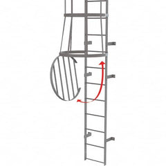 TRI-ARC - Ladder Accessories Type: Door For Use With: Tri-Arc Fixed Gray Steel Cage Ladders - Americas Industrial Supply