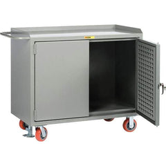 Little Giant - 3,600 Lb Capacity Mobile Workbench with Pegboard Panel - 48" Wide x 43-1/2" High - Americas Industrial Supply