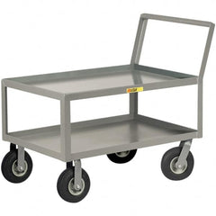 Little Giant - 1,200 Lb Capacity, 24" Wide x 48" Long x 38" High Instrument Cart - 2 Shelf, Steel, Pneumatic Casters - Americas Industrial Supply