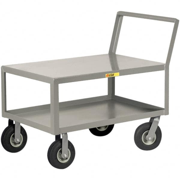 Little Giant - 1,200 Lb Capacity, 24" Wide x 48" Long x 38" High Instrument Cart - 2 Shelf, Steel, Pneumatic Casters - Americas Industrial Supply