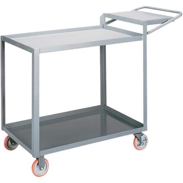 Little Giant - 1,200 Lb Capacity, 18" Wide x 32" Long x 40" High Order Picking Cart - 2 Shelf, Steel, Polyurethane Casters - Americas Industrial Supply