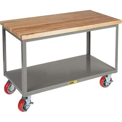 Little Giant - Mobile Work Benches Type: Butcher Block Top Length: 36 (Inch) - Americas Industrial Supply