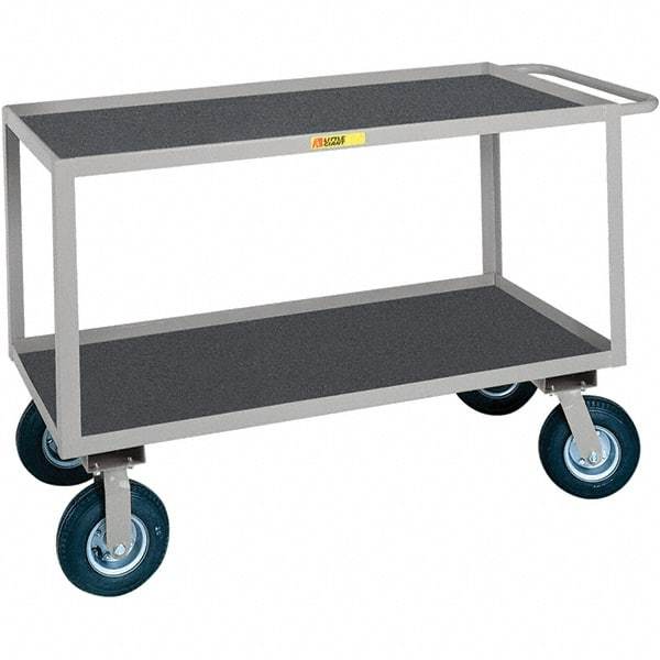 Little Giant - 1,200 Lb Capacity, 24" Wide x 48" Long x 38" High Cart - Steel, Pneumatic Casters - Americas Industrial Supply