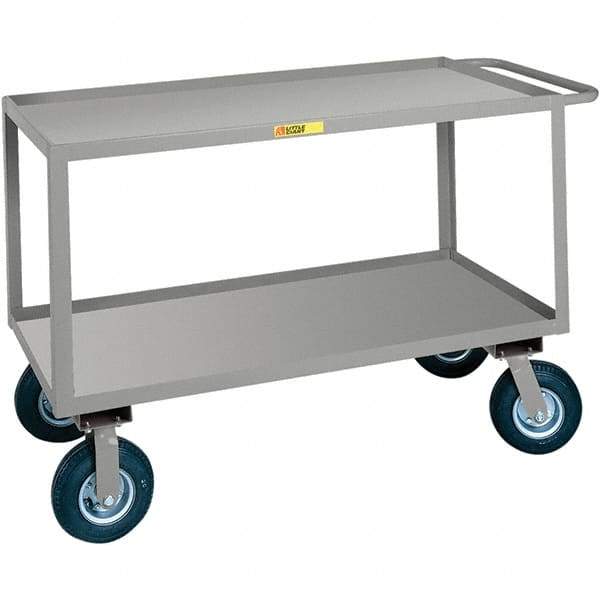 Little Giant - 1,200 Lb Capacity, 30" Wide x 48" Long x 38" High Cart - Steel, Pneumatic Casters - Americas Industrial Supply