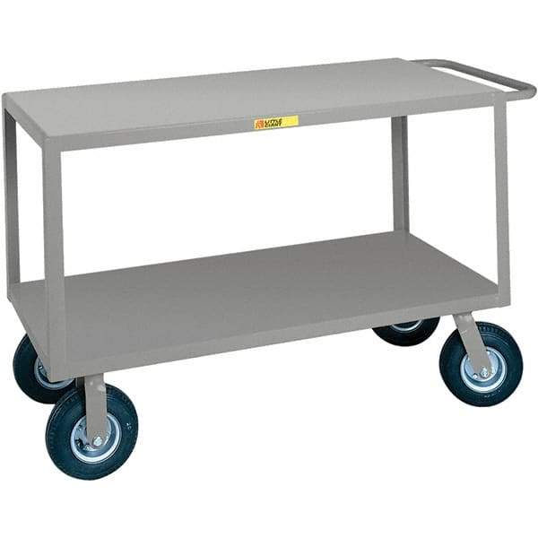 Little Giant - 1,200 Lb Capacity, 30" Wide x 48" Long x 38" High Cart - Steel, Pneumatic Casters - Americas Industrial Supply