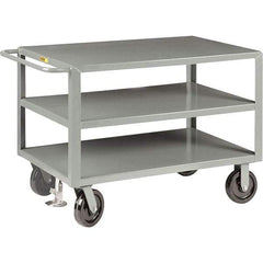 Little Giant - 5,000 Lb Capacity, 36" Wide x 72" Long x 36" High Cart - 3 Shelf, Steel, Phenolic Casters - Americas Industrial Supply