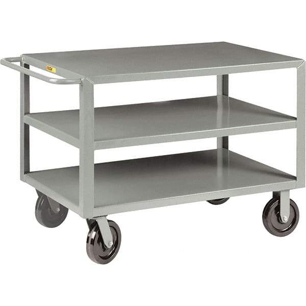 Little Giant - 5,000 Lb Capacity, 24" Wide x 48" Long x 36" High Cart - 3 Shelf, Steel, Phenolic Casters - Americas Industrial Supply