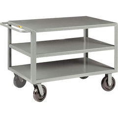 Little Giant - 5,000 Lb Capacity, 24" Wide x 48" Long x 36" High Cart - 3 Shelf, Steel, Phenolic Casters - Americas Industrial Supply