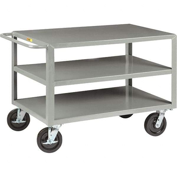 Little Giant - 5,000 Lb Capacity, 36" Wide x 72" Long x 36" High Cart - 3 Shelf, Steel, Phenolic Casters - Americas Industrial Supply