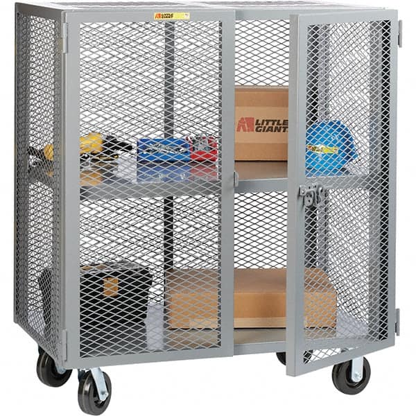 Little Giant - 1 Shelf Mobile Storage Cabinet - Steel, 61" Wide x 33" Deep x 57" High - Americas Industrial Supply