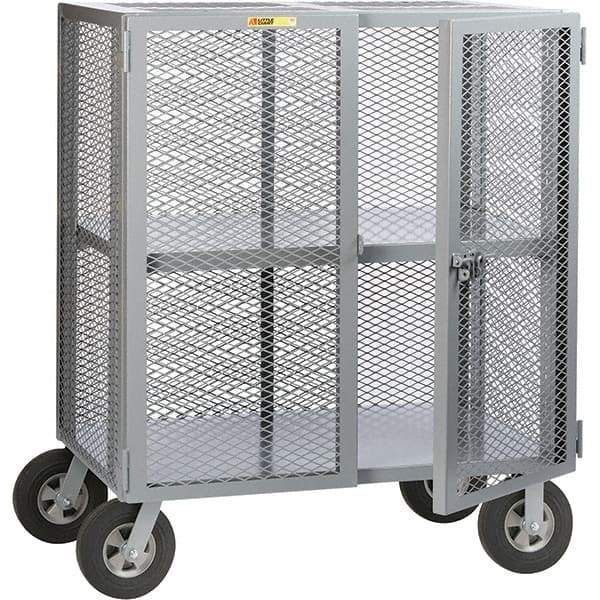 Little Giant - 1,500 Lb Capacity, 1 Shelf, Security Cart - 27" Long x 61" Wide x 61" High - Americas Industrial Supply
