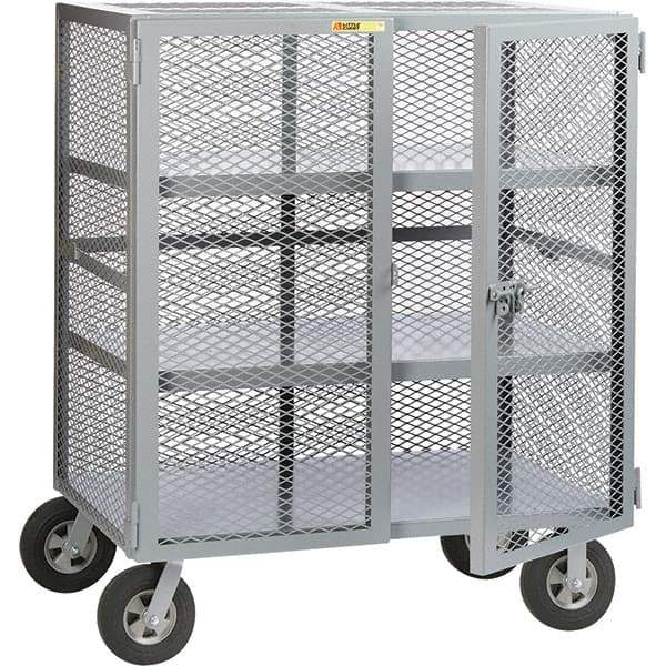 Little Giant - 1,500 Lb Capacity, 2 Shelf, Security Cart - 33" Long x 48" Wide x 61" High - Americas Industrial Supply