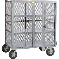 Little Giant - 1,500 Lb Capacity, 2 Shelf, Security Cart - 27" Long x 60" Wide x 61" High - Americas Industrial Supply