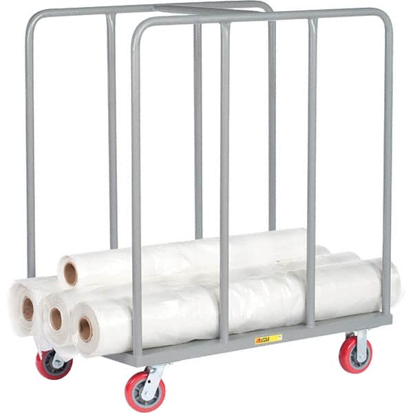 Little Giant - 2,000 Lb Capacity Steel Platform Truck - Steel Deck, 30" OAW, 60" Platform Length, Polyurethane Casters - Americas Industrial Supply