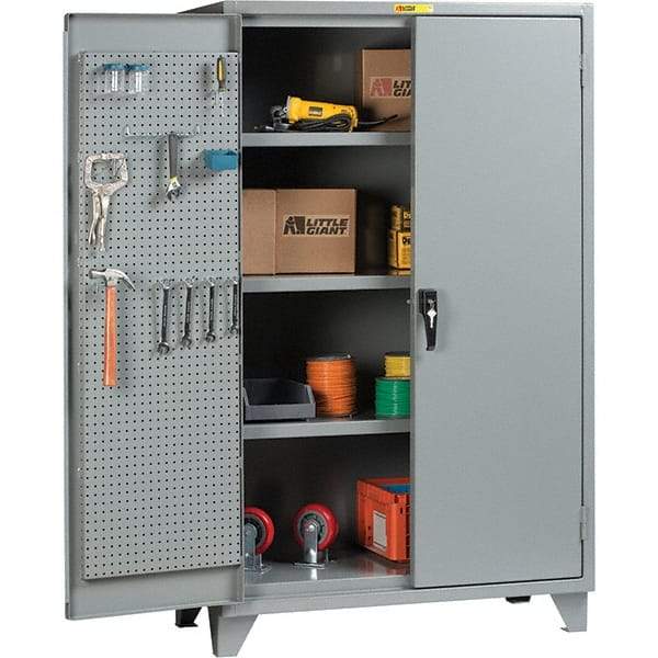 Little Giant - 3 Shelf Storage Cabinet - Steel, 60" Wide x 26" Deep x 78" High - Americas Industrial Supply