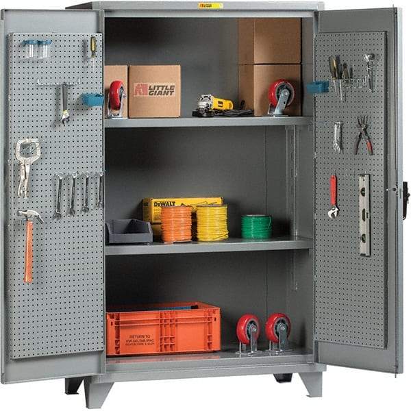 Little Giant - 2 Shelf Storage Cabinet - Steel, 60" Wide x 32" Deep x 78" High - Americas Industrial Supply