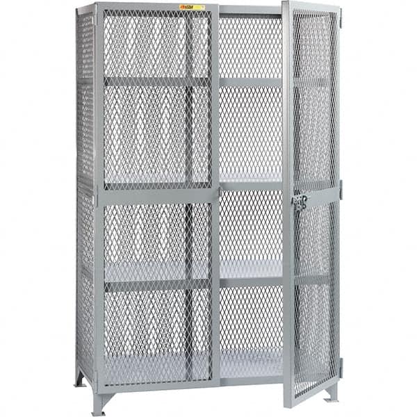 Little Giant - 3 Shelf Storage Cabinet - Steel, 61" Wide x 27" Deep x 78" High - Americas Industrial Supply