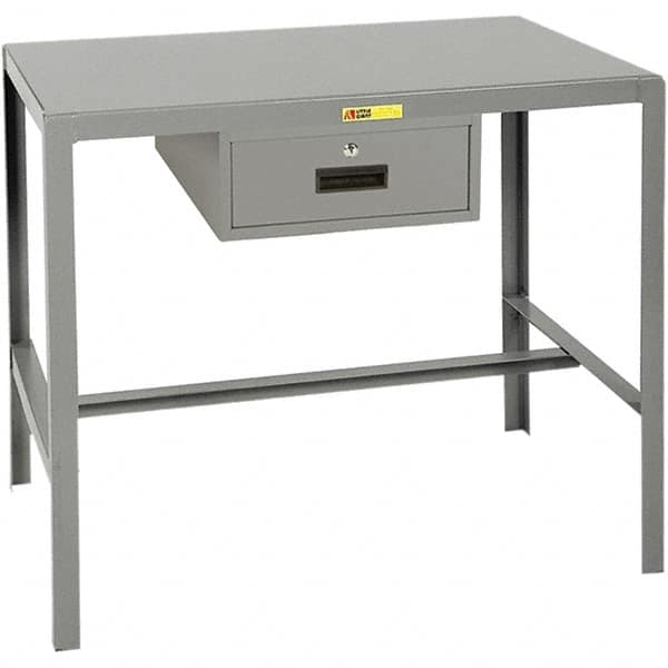 Little Giant - 48 Wide x 24" Deep x 18" High, Steel Machine Work Table with Drawer - Fixed Legs - Americas Industrial Supply