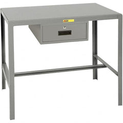 Little Giant - 48 Wide x 24" Deep x 18" High, Steel Machine Work Table with Drawer - Fixed Legs - Americas Industrial Supply