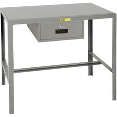 Little Giant - 48 Wide x 24" Deep x 24" High, Steel Machine Work Table with Drawer - Fixed Legs - Americas Industrial Supply