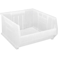 Quantum Storage - 225 Lb Load Capacity Clear Polypropylene Tote Container - Stacking, 12" Long x 22-1/2" Wide x 23.9" High - Americas Industrial Supply
