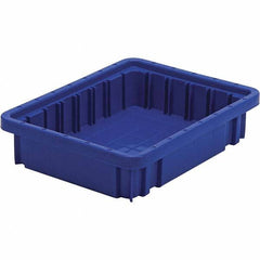 Quantum Storage - 20 Lb Load Capacity Blue Polypropylene Dividable Container - Stacking, 2-1/2" Long x 8.3" Wide x 10.9" High - Americas Industrial Supply