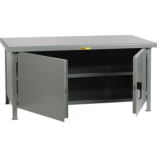 Little Giant - 1 Shelf Storage Cabinet - Steel, 72" Wide x 36" Deep x 34" High - Americas Industrial Supply