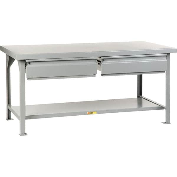 Little Giant - 72 Wide x 36" Deep x 34" High, Steel Workbench - Fixed Legs - Americas Industrial Supply