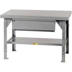 Little Giant - 84 Wide x 42" Deep x 37" High, Steel Workbench - Adjustable Height Legs - Americas Industrial Supply