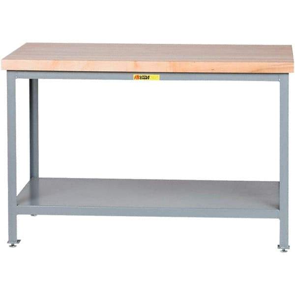 Little Giant - 24 Wide x 24" Deep x 35" High, Steel Butcher Block Top - Adjustable Height Legs - Americas Industrial Supply