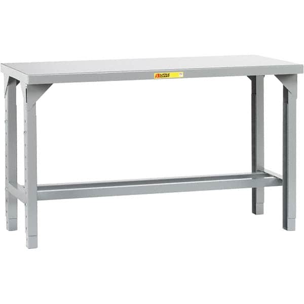 Little Giant - 60 Wide x 36" Deep x 41" High, Steel Workbench - Adjustable Height Legs - Americas Industrial Supply