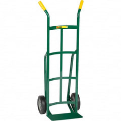 Little Giant - 800 Lb Capacity 49" OAH Hand Truck - Dual Handle, Steel, Rubber Wheels - Americas Industrial Supply