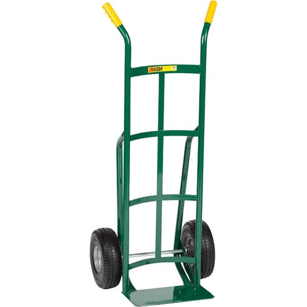 Little Giant - 800 Lb Capacity 49" OAH Hand Truck - Dual Handle, Steel, Flat-Free Microcellular Foam Wheels - Americas Industrial Supply