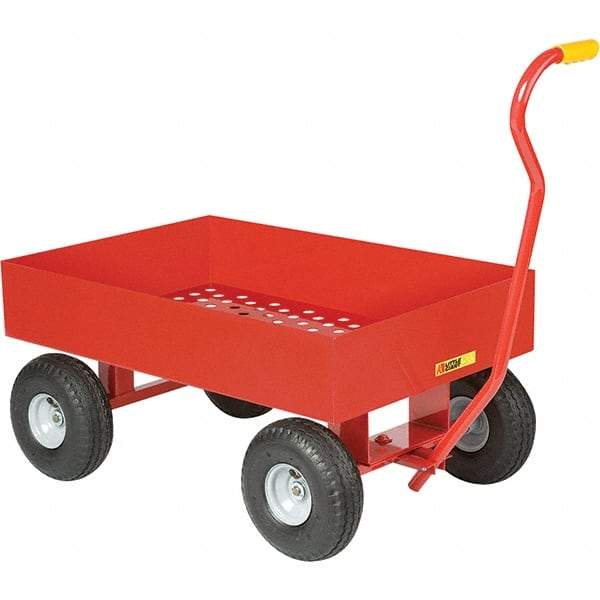 Little Giant - 1,200 Lb Capacity, 24" Wide x 36" Long x 17-1/4" High Cart - Steel, Pneumatic Casters - Americas Industrial Supply