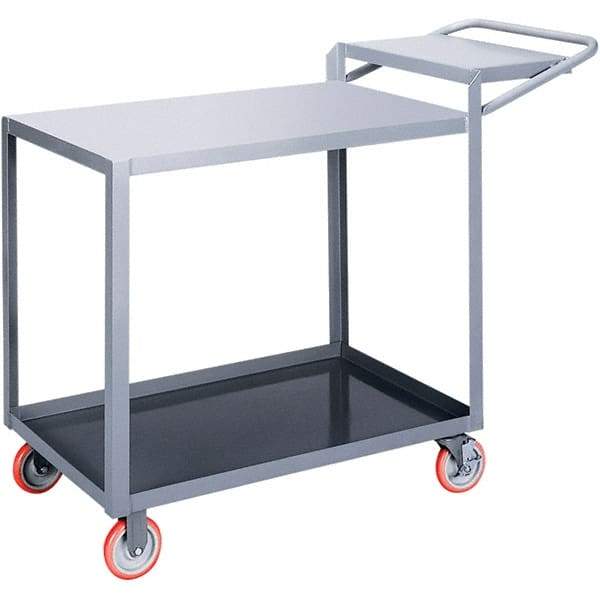 Little Giant - 1,200 Lb Capacity, 18" Wide x 32" Long x 40" High Order Picking Cart - 2 Shelf, Steel, Polyurethane Casters - Americas Industrial Supply